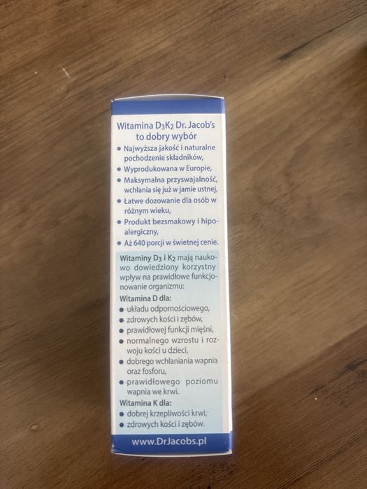 Dr. Jacob’s witamina d3 k2 kompleks krople naturalne