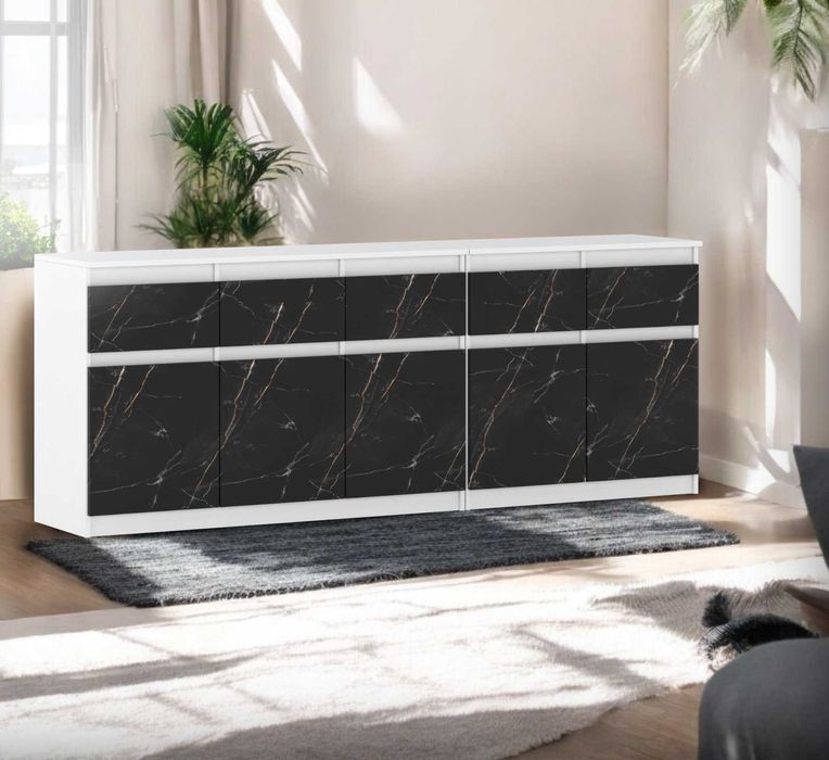 Komoda Nowoczesna Modułowa Best Oleksa 200cm Szafka 5 Szuflad Salon