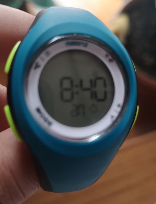 Relógio cronómetro de corrida Kalenji W200 S preto e azul