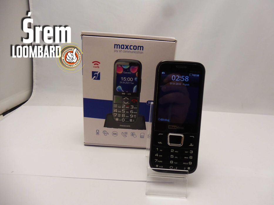 Telefon MaxCom MM724 / Komplet / Stan DB!