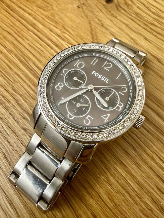 Damski zegarek Fossil Riley ES3202 | Cyrkonie | Stan bardzo dobry