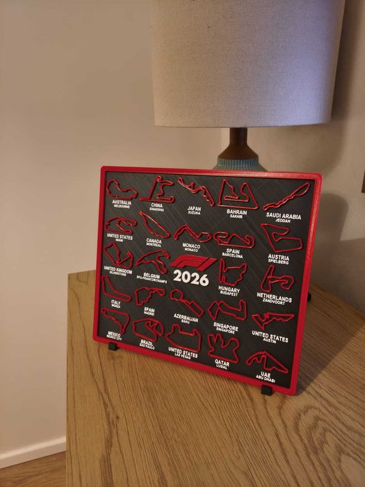 Kalendarz F1 Tory i Miasta 2026 Moto Kalendarz + stojak