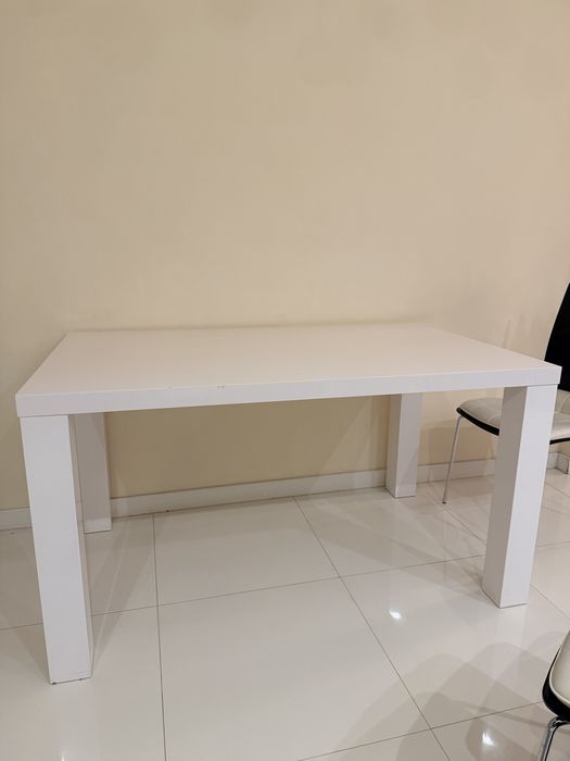 Стіл обідній / робочий, білий, 140×85 см