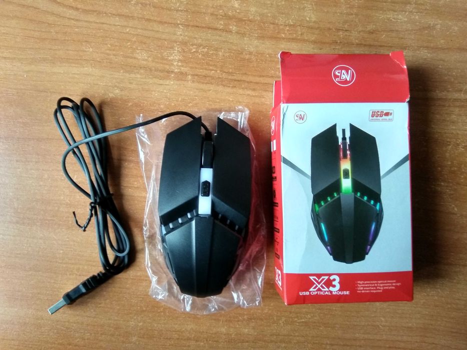 Геймерская мышка USB с подсветкой