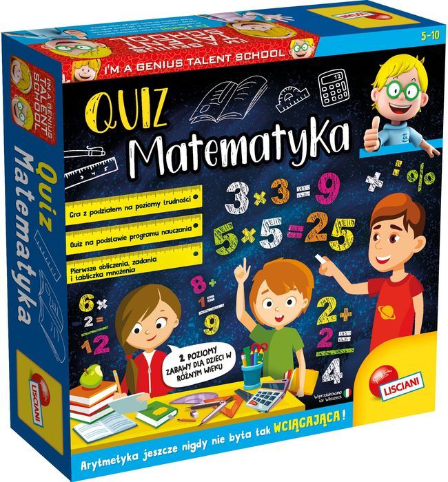 Gra Quiz Matematyka I'm A Genius  304-P54381 Lisciani Nowa Nieużywana