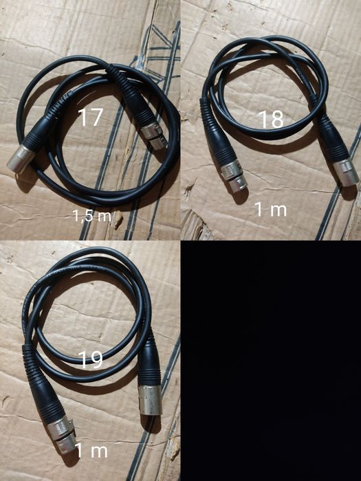 Lote cabos XLR (Canon) e Jack