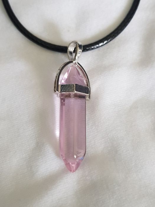 Colar pendente pedra cristal bala * várias pedras