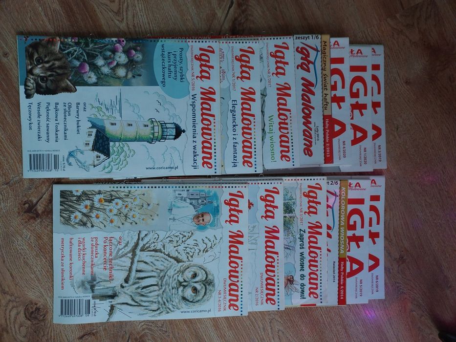 Zestaw do haftu krzyżykowego - gazetki, mulina