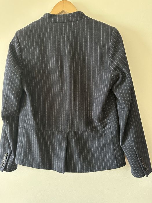 Casaco azul pinstripes 50% lã