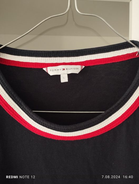 T-shirt granatowy Tommy Hilfiger damski