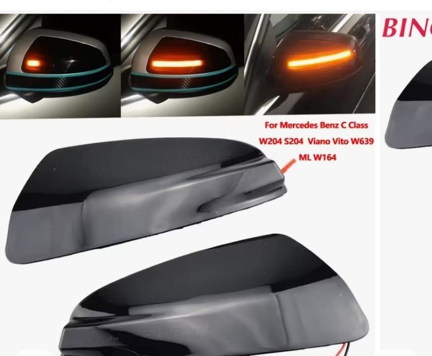 LEDs dinâmicos indicadores de espelho lateral, piscas Mercedes Benz C