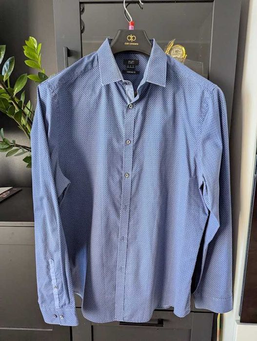 Niebieska koszula męska F&F z guzikami EU 43