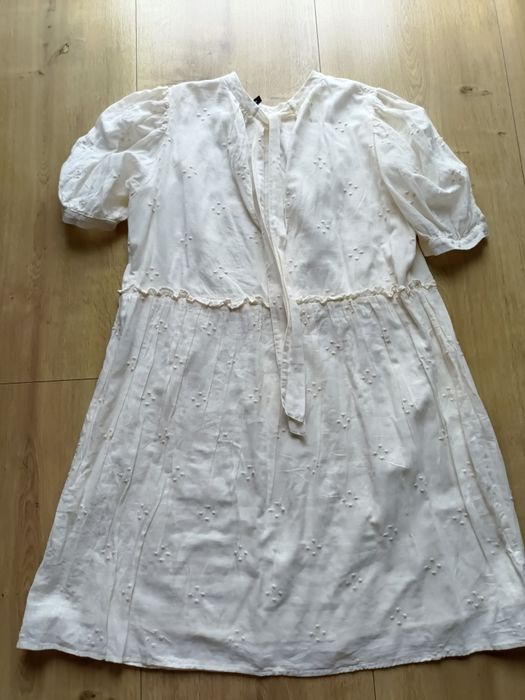 Vero moda sukienka damska letnia hafty ecru rozm 44 XXL