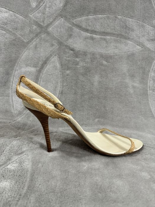 Helmut Lang Vintage Summer 2004 Snake pattern Sandals Heels 38 damskie sandały buty na obcasie