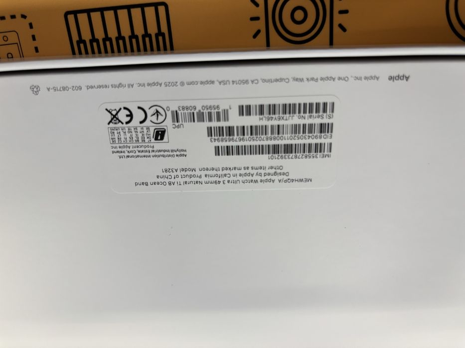 Nowy! Apple Watch Ultra 3 49mm. (A3281) Natural Titanium / Ocean Band