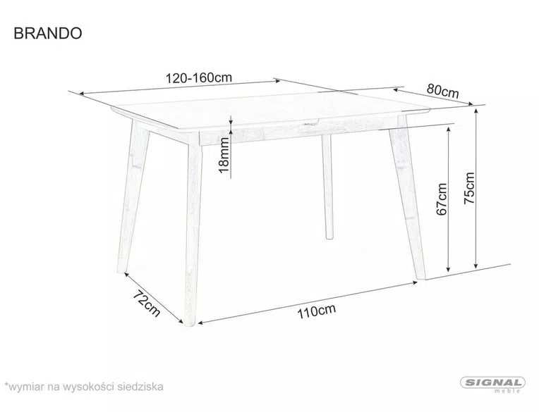 Sprzedam stół Brando 120(160)x80 dąb