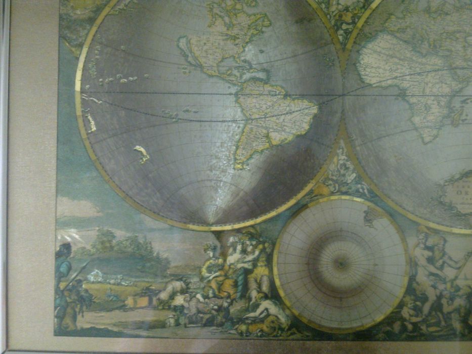 Картина Nova Totius Terrarum Orbis Tabula старинная карта мира