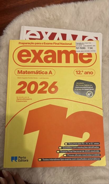 3 livros exames preparação + exames matemática