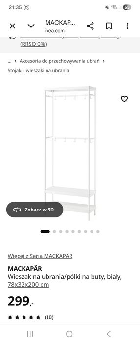 Zestaw do przedpokoju Ikea biały