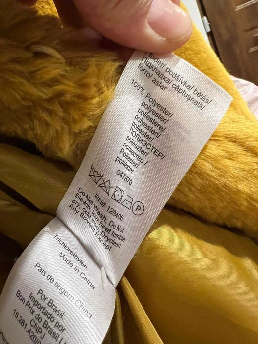 Kurtka, futerko kolor musztardowy bonprix rozmiar 36