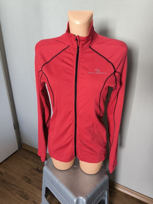 Brubeck cienka bluza damska czerwona S rozpinana