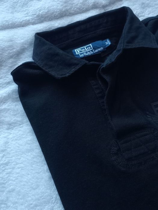 czarna męska koszulka Polo Ralph Lauren 100% grubej bawełny