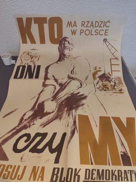 Plakat propaganda PRL-u reprint vintage retro prl