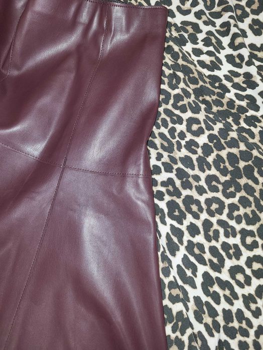 Спідниця бордова штучна шкіра