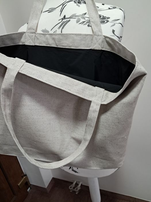 Duża torba Lniana na zakupy