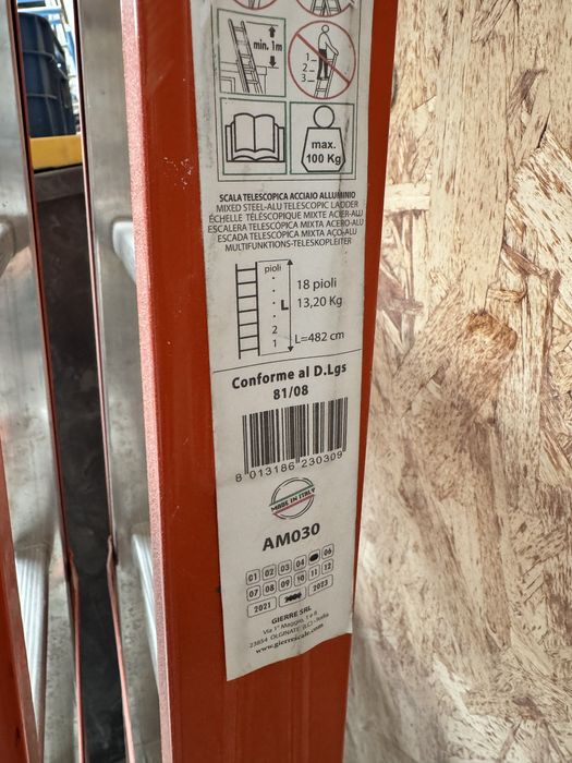 Escada Telescópica Mista Wolfpack 5+5 Degraus.