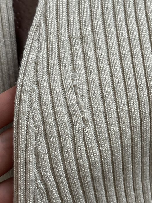 Dzianinowa sukienka kremowa