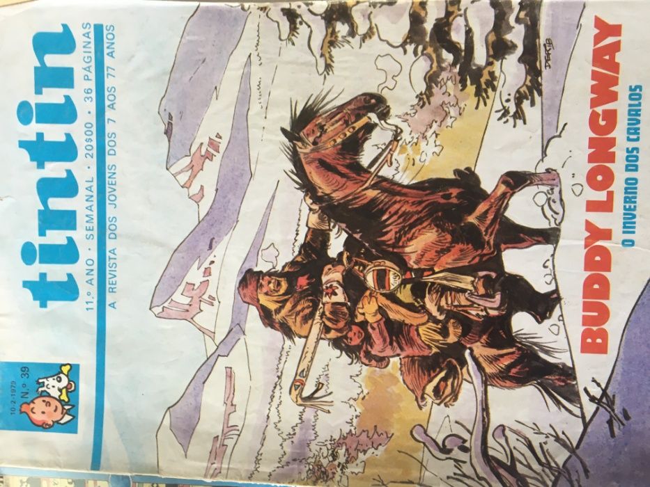 Lote  de  45 revistas Tintin do 9º ao 13º ano