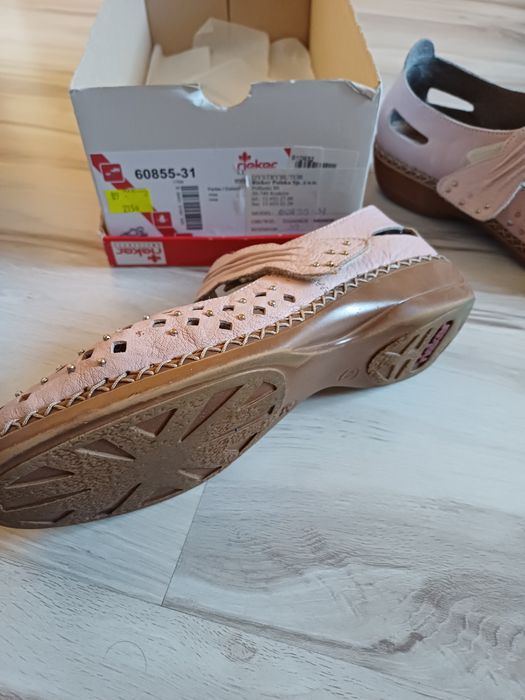 Rieker buty sandały 39 skóra naturalna