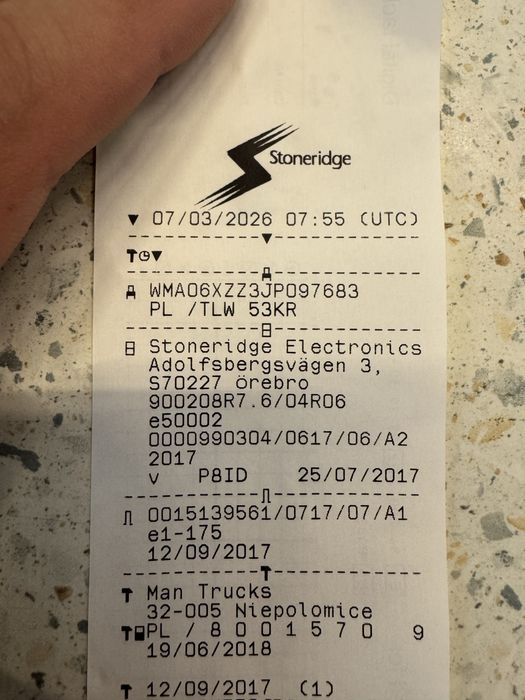 Тахограф SE5000 2017рік.  MAN універсальний