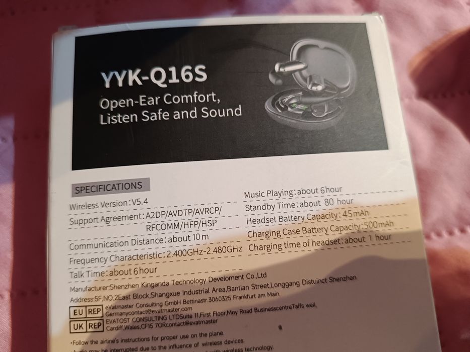 Słuchawki bezprzewodowe douszne