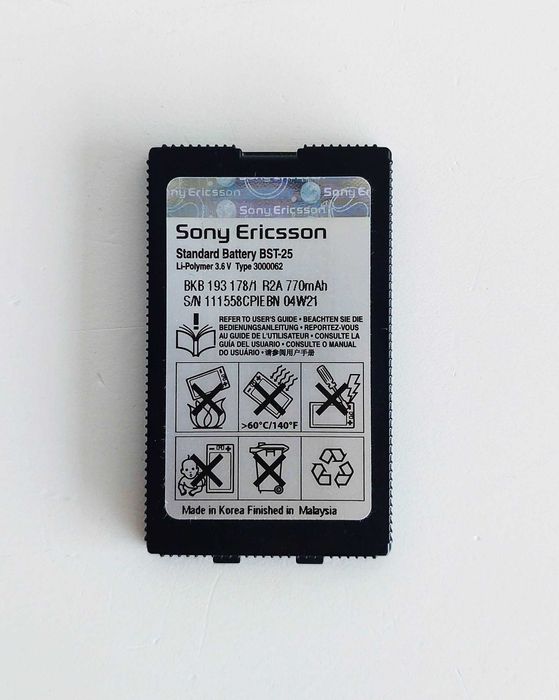 Bateria original Sony Ericsson BST-25 de 770mAh