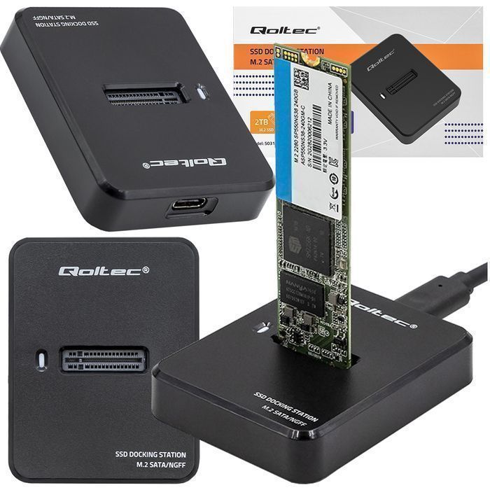 Stacja dokująca dysków Qoltec SSD M.2 SATA NGFF USB 3.1