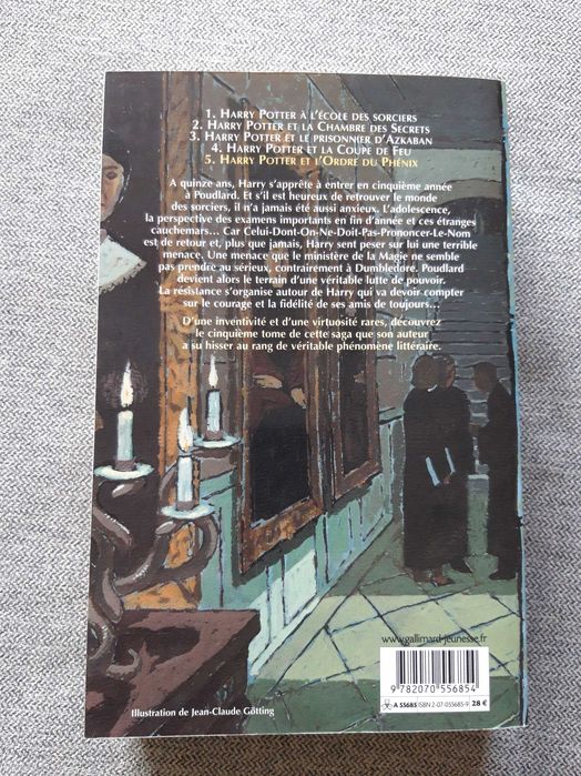 Livro "Harry Potter et l'ordre de Fénix"