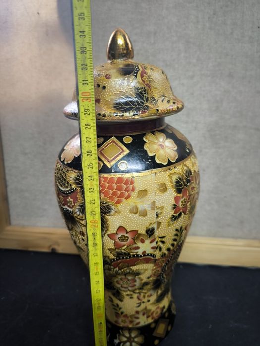 Potiche porcelana pintado a mão