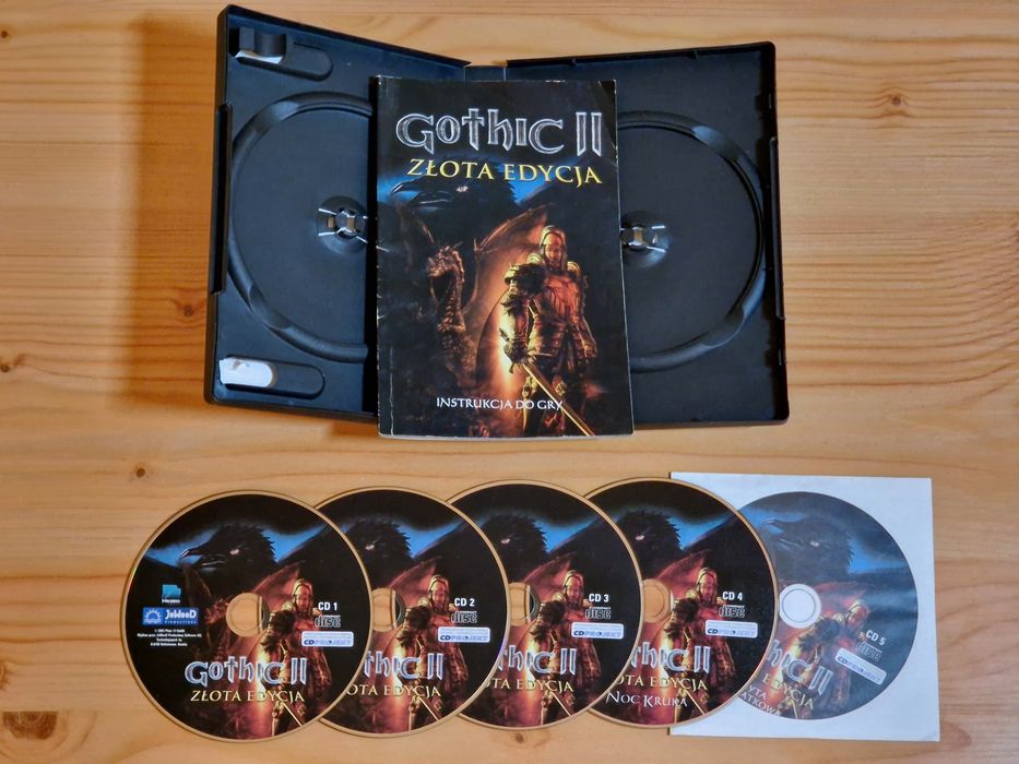 Gothic 2 Złota Edycja PC Polska Wersja Oryginał 5CD Pełen Zestaw