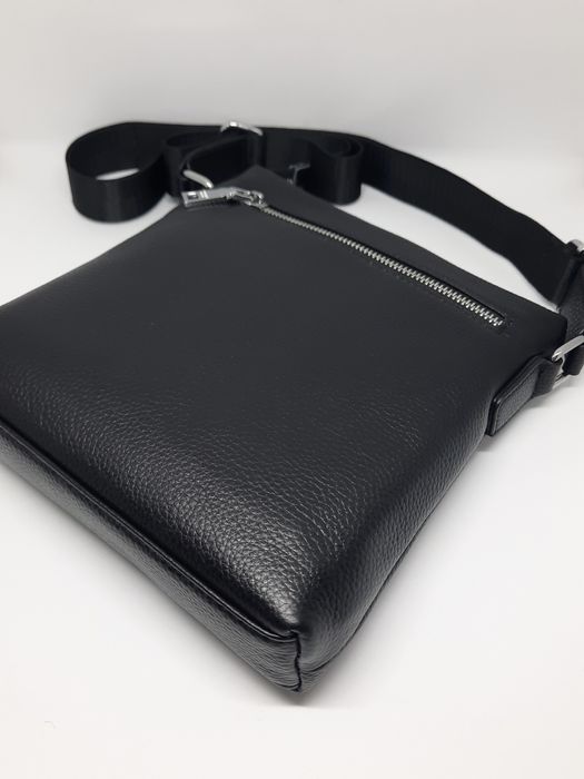 Чоловіча шкіряна сумка через плече | Мужская сумка кожаная барсетка