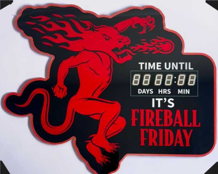 Kit Reclame Led Fire Ball + Disp. de Bebida