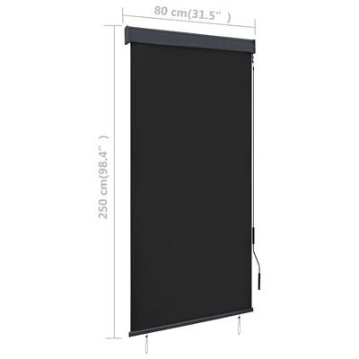 Roleta zewnętrzna, 80x250 cm, antracytowa