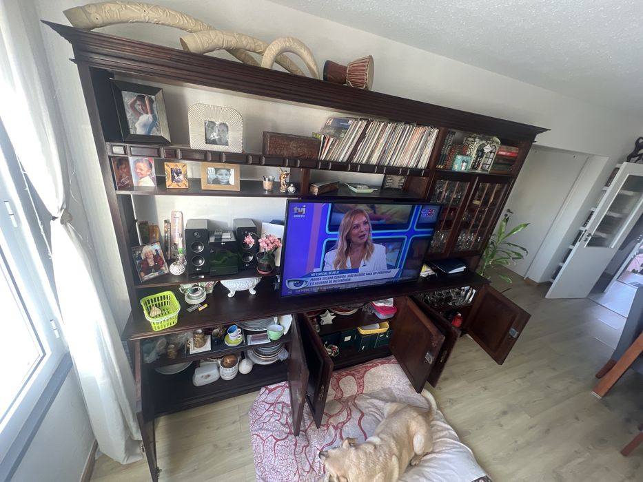 Móvel de sala em madeira maciça africana Jambire – 300x215 cm