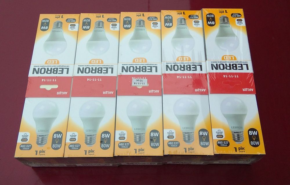 Светодиодная лампа Lebron LED L-A60 8W E27 4100K
