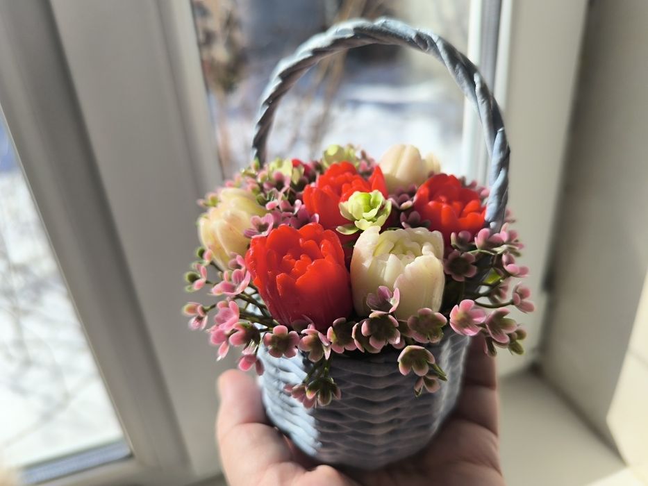 День матері  букет з мила Подарунок мило букет квіти