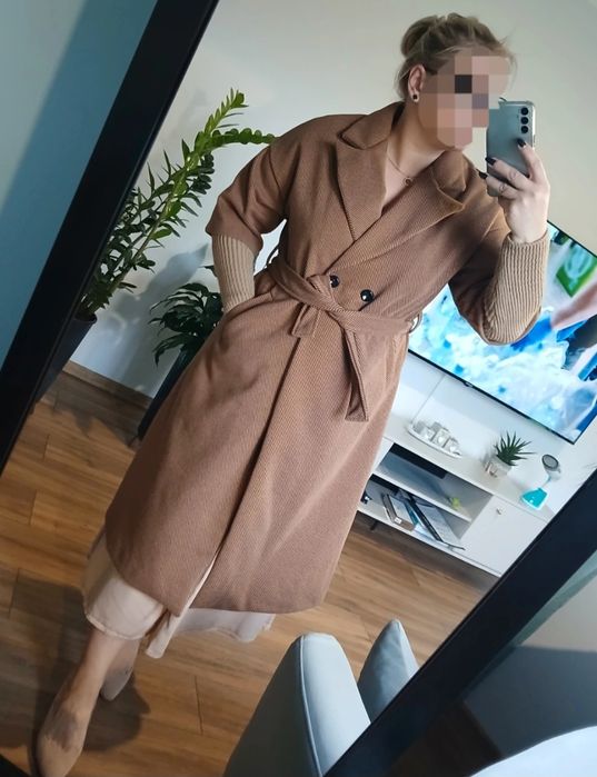 Elegancki płaszcz wiosenny 44 46 Nowy