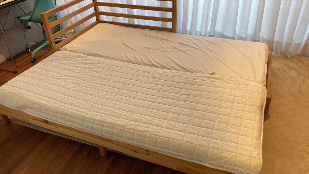 Cama IKEA TARVA bed frame + 2 Colchões 80x200 | Individual/Dupla
