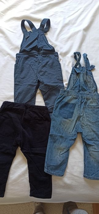 Spodnie ogrodniczki sztruksy h&m 86