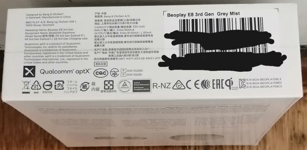 Auriculares Bluetooth Bang&Olufsen E8 (3 Gen)-novos,3 anos de garantia